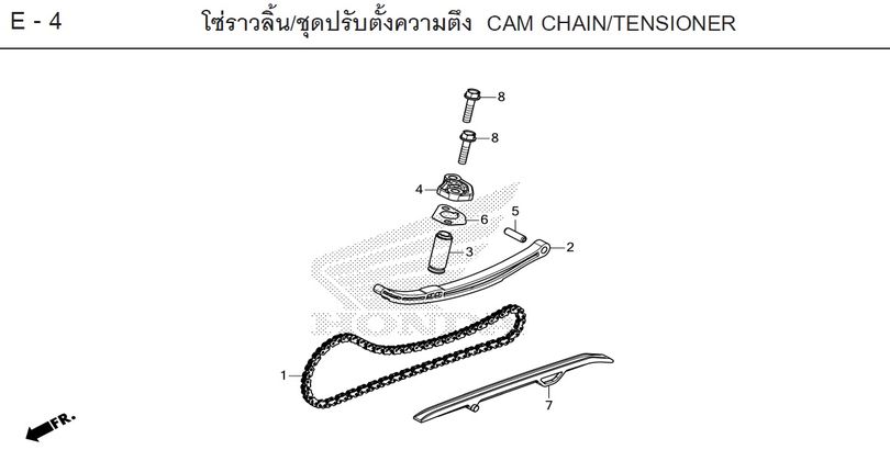 E-4 CAM CHAIN/TENSIONER