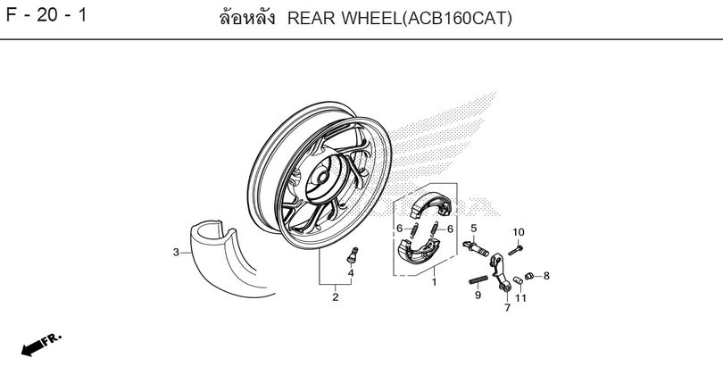 F-20-1 REAR WHEEL(ACB160CAT)