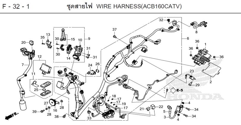 F-32-1 32-1 WIRE HARNESS(ACB160CATV)