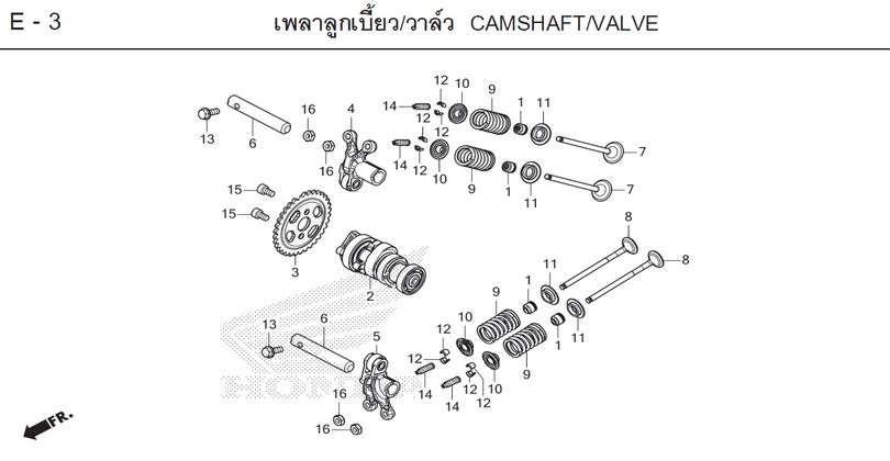 E-3 CAMSHAFT/VALVE