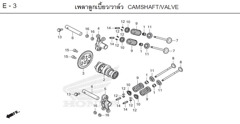 E-3 CAMSHAFT/VALVE