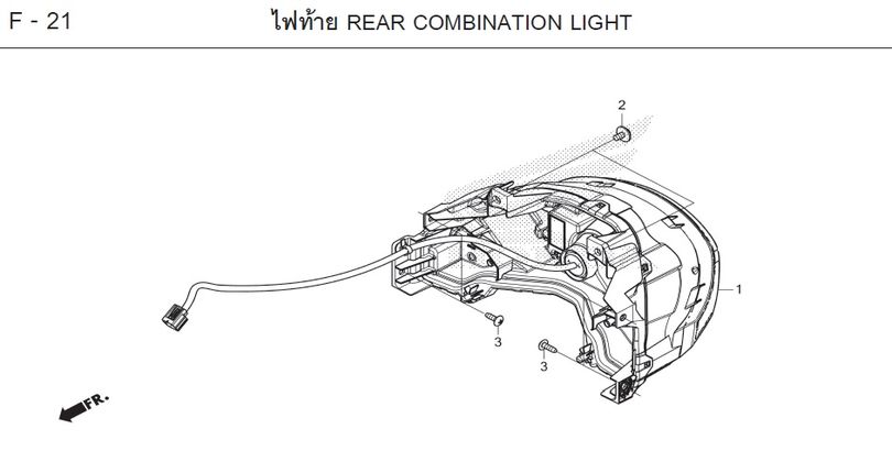 F-21 REAR COMBINATION LIGHT