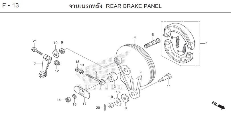 F-13 REAR BRAKE PANEL