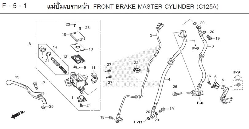 F-5-1 5-1 FRONT BRAKE MASTER CYLINDER (C125A)