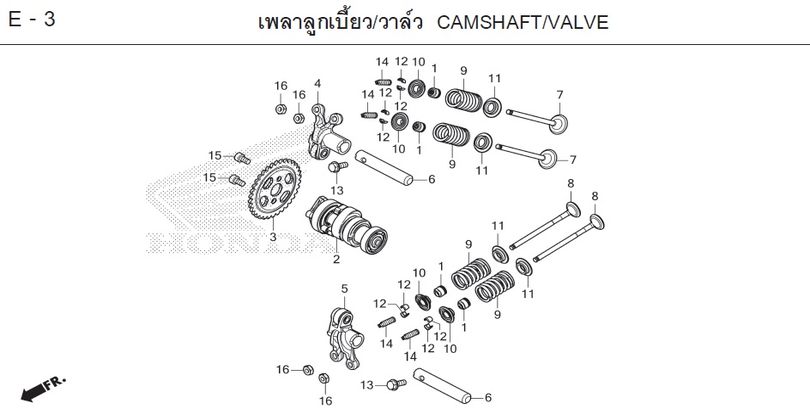 E-3 CAMSHAFT/VALVE