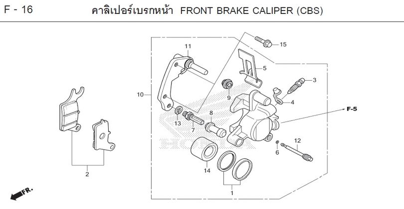 F-16 FRONT BRAKE CALIPER (CBS)