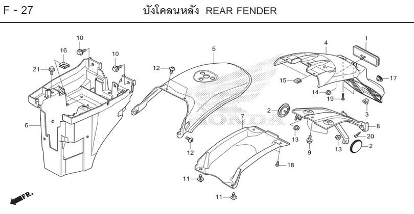 F-27 REAR FENDER