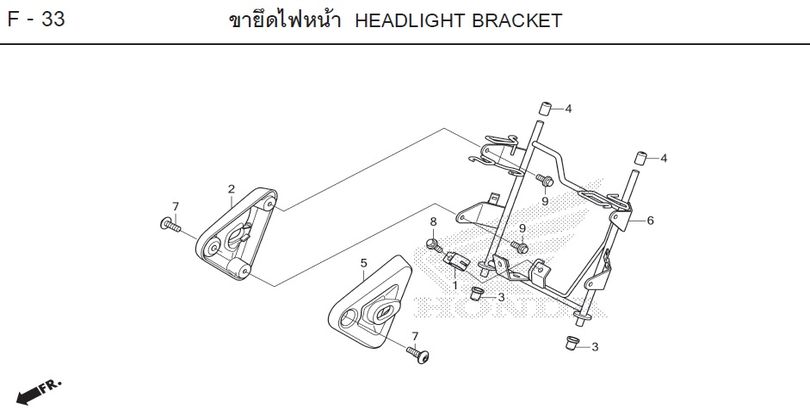 F-33 HEADLIGHT BRACKET