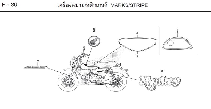 F-36 MARKS/STRIPE