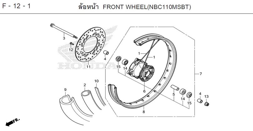 F-12-1 12-1 FRONT WHEEL(NBCIIOMSBT)
