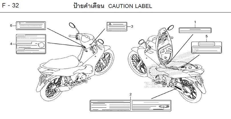 F-32 CAUTION LABEL