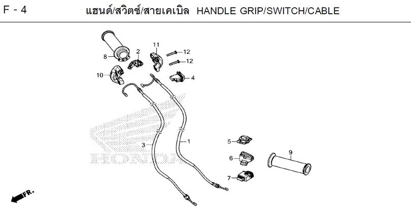 F-4 HANDLE GRIP/SWITCH/CABLE