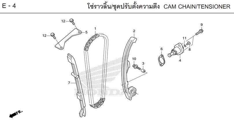 E-4 CAM CHAIN/TENSIONER