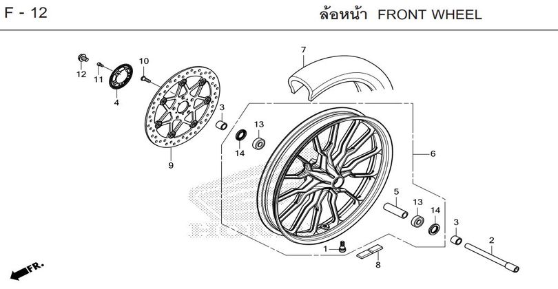 F-12 FRONT WHEEL