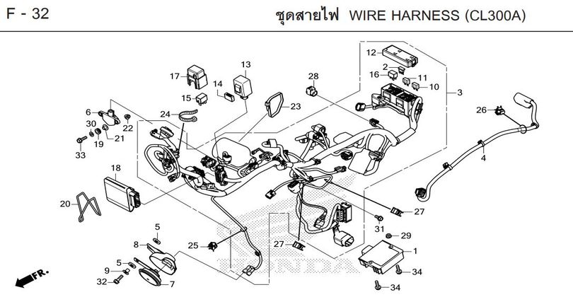 F-32 WIRE HARNESS (CL300A)