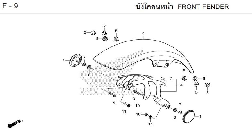 F-9 FRONT FENDER