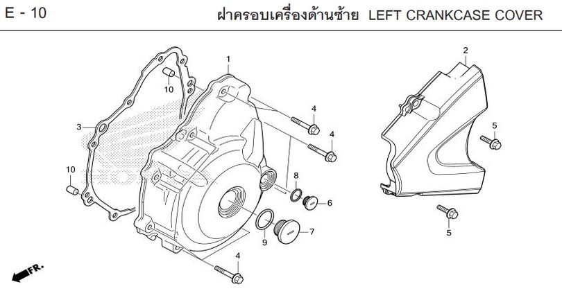 E-10 LEFT CRANKCASE COVER