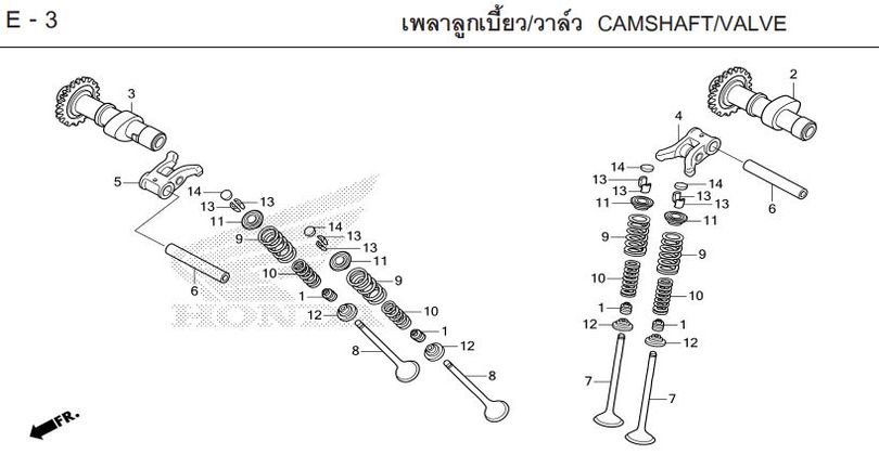E-3 CAMSHAFT/VALVE