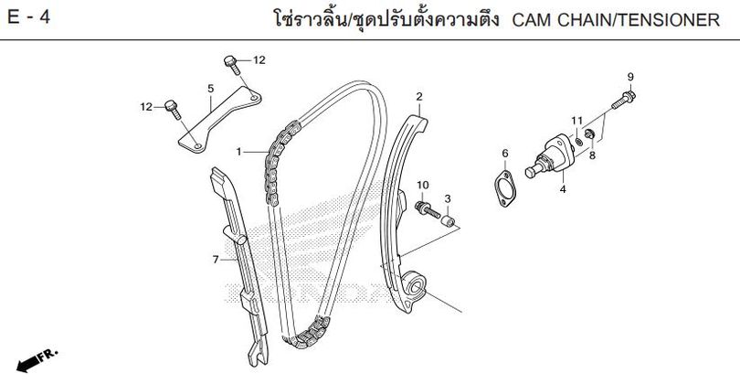 E-4 CAM CHAIN/TENSIONER