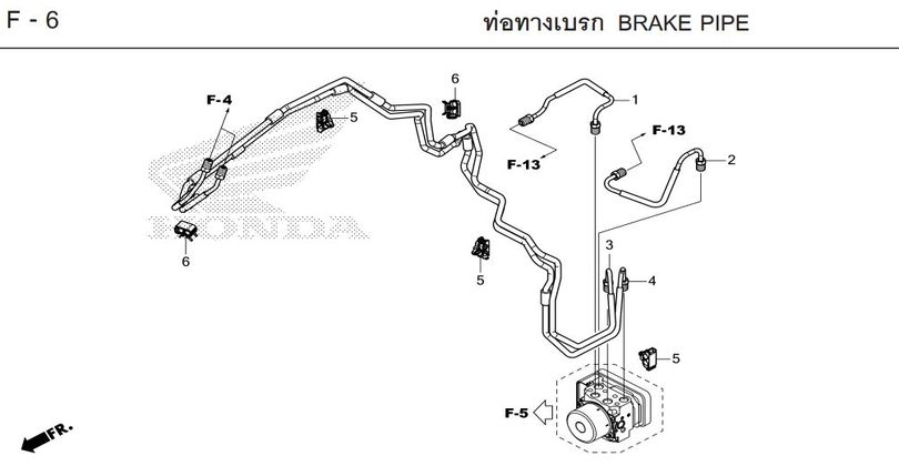 F-6 BRAKE PIPE
