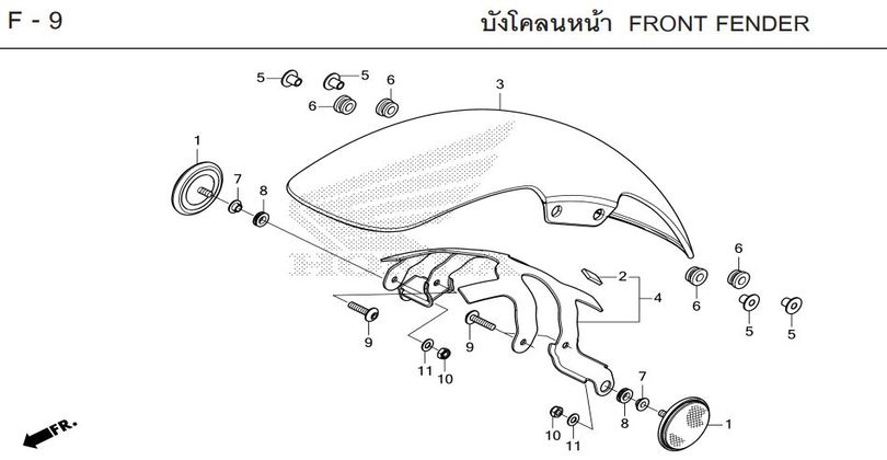 F-9 FRONT FENDER