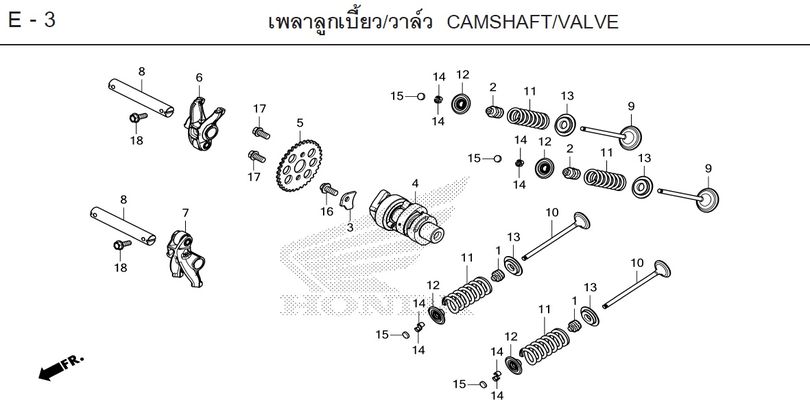 E-3 CAMSHAFT/VALVE