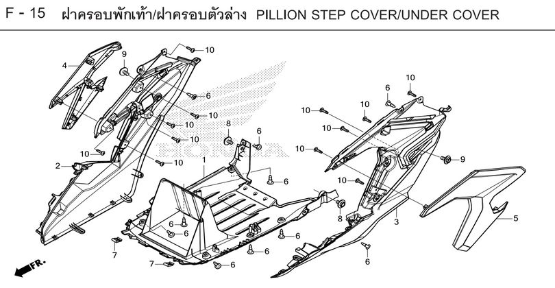 F-15 PILLION STEP COVER/UNDER COVER