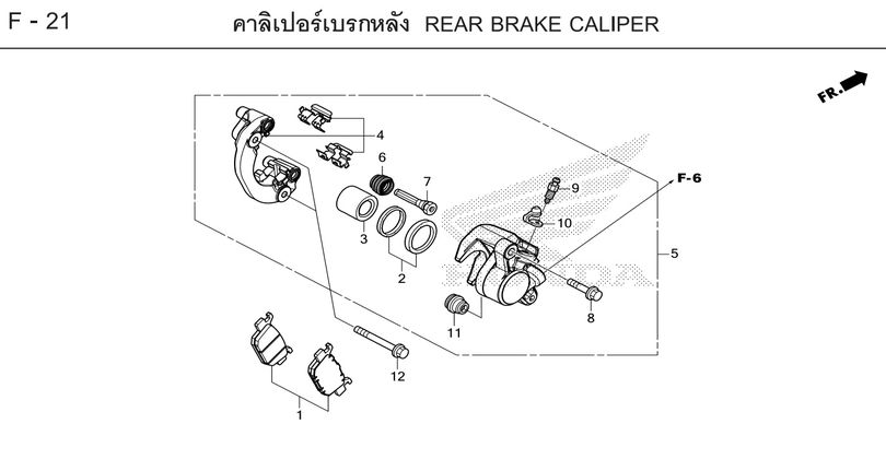 F-21 REAR BRAKE CALIPER
