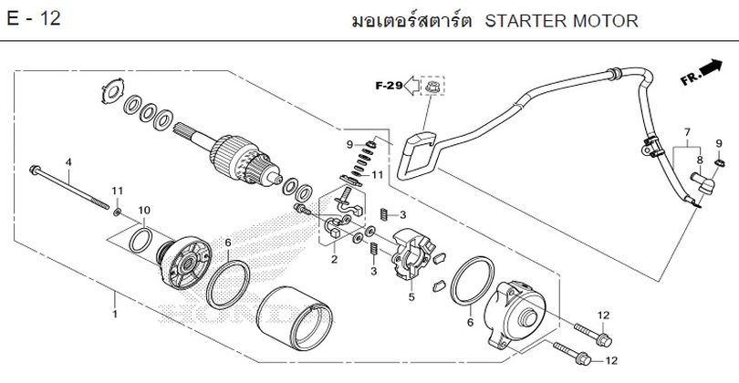 E-12 STARTER MOTOR