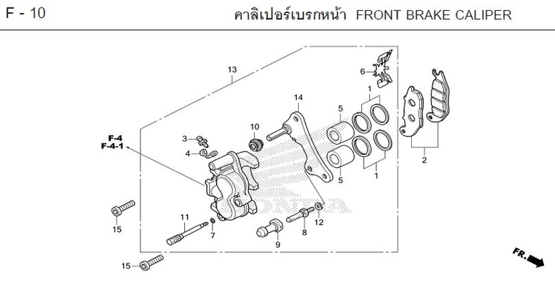 F-10 FRONT BRAKE CALIPER