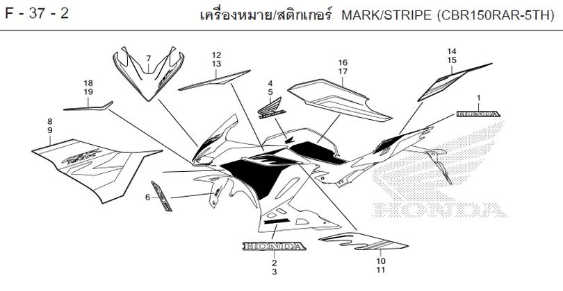 F-37-2 MARK/STRIPE (CBR150RAR-5TH)