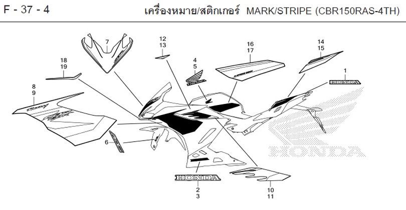 F-37-4 MARK/STRIPE (CBR150RAS-4TH)