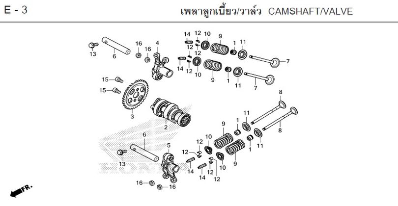 E-3 CAMSHAFT/VALVE