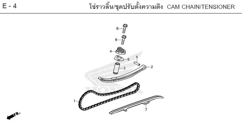 E-4 CAM CHAIN/TENSIONER