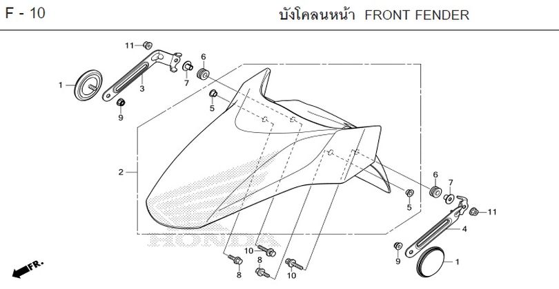 F-10 FRONT FENDER