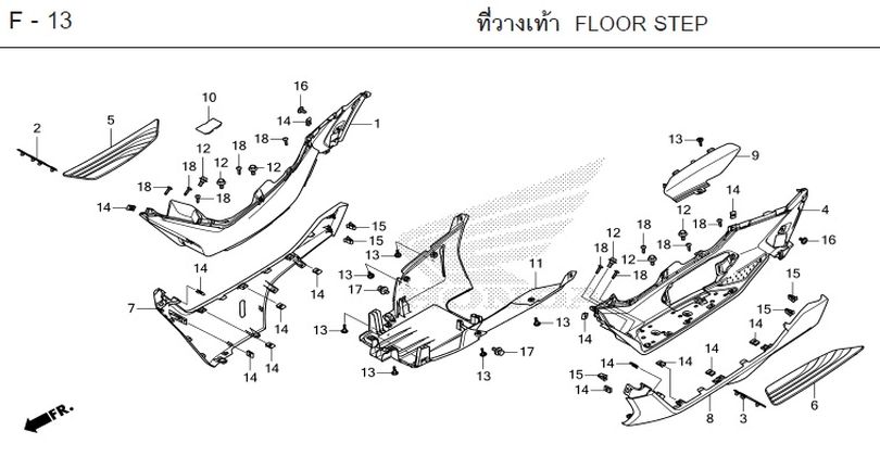 F-13 FLOOR STEP