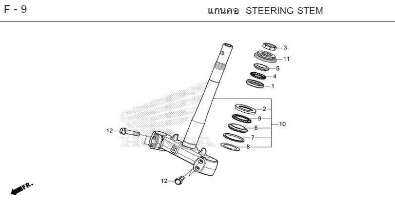 F-9 STEERING STEM