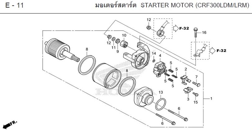 E-11 STARTER MOTOR (CRF300LDM/LRM)