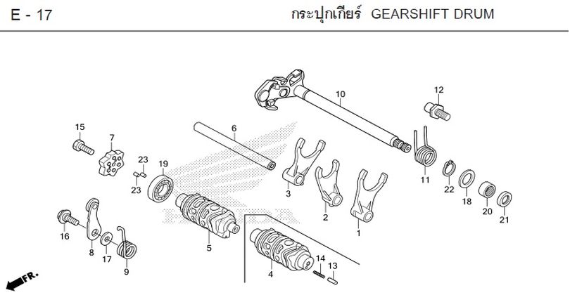 E-17 GEARSHIFT DRUM