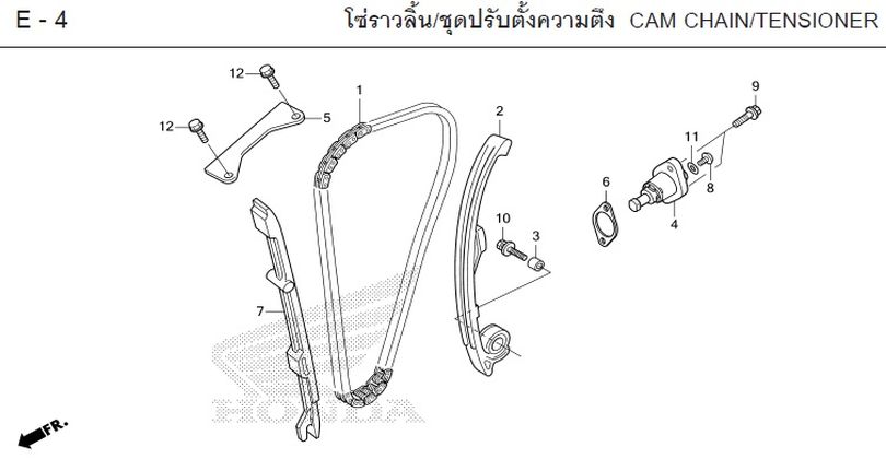 E-4 CAM CHAIN/TENSIONER