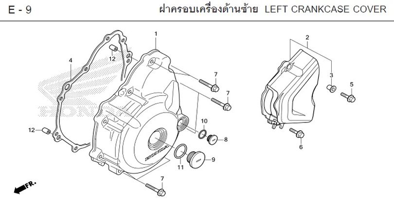 E-9 LEFT CRANKCASE COVER