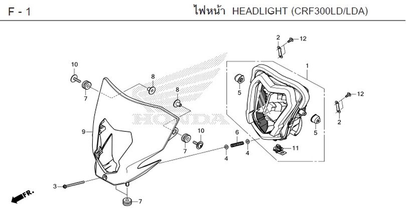 F-1 HEADLIGHT (CRF300LD/LDA)