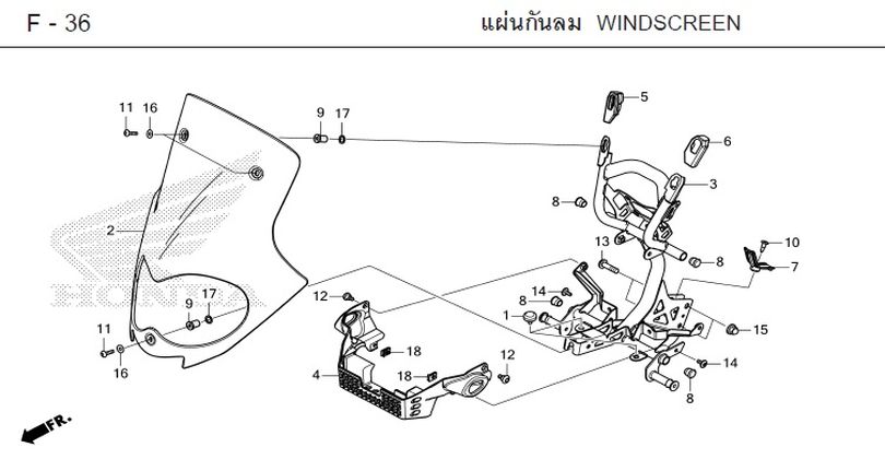 F-36 WINDSCREEN