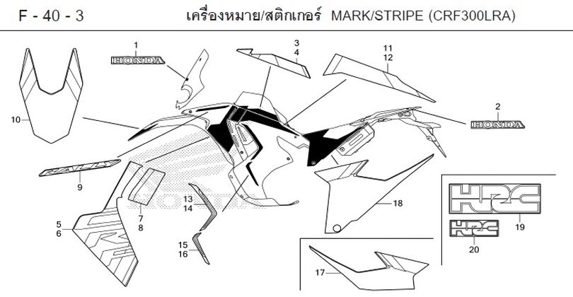 F-40-3 40-3 MARK/STRIPE (CRF300LRA)