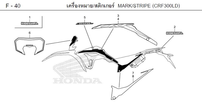 F-40 MARK/STRIPE (CRF300LD)