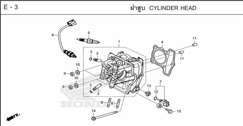 E-3 CYLINDER HEAD
