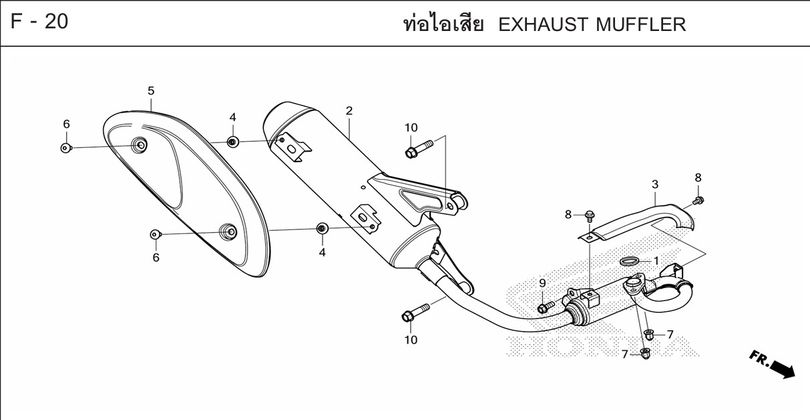 F-20 EXHAUST MUFFLER