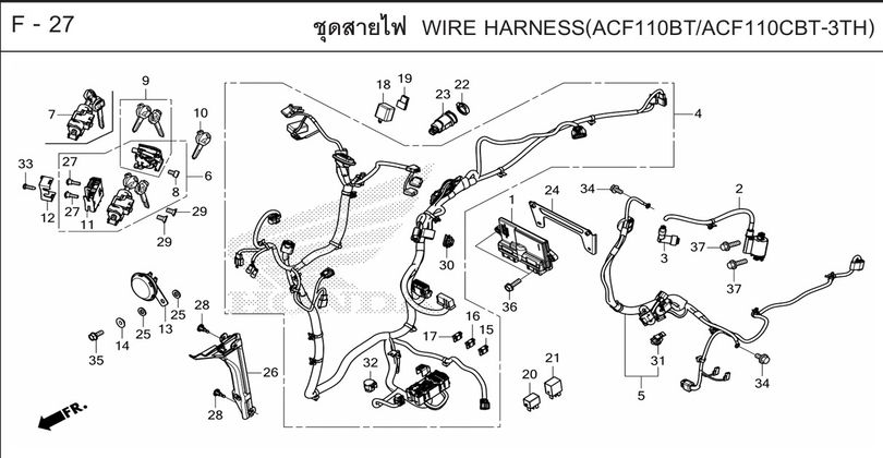 F-27 WIRE HARNESS(ACF110BT/ACF110CBT-3TH)