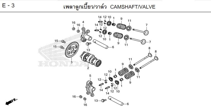 E-3 CAMSHAFT/VALVE