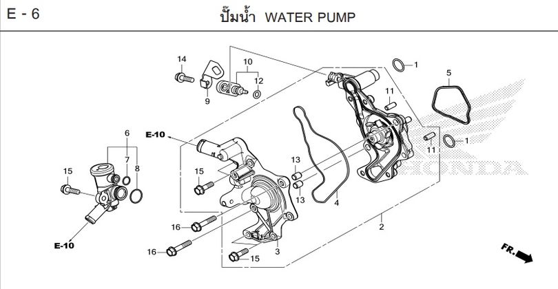 E-6 WATER PUMP